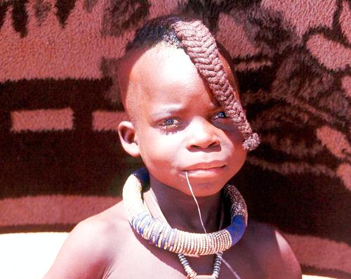 Himba Namibia Angola boys traditional ethnic afro hair
