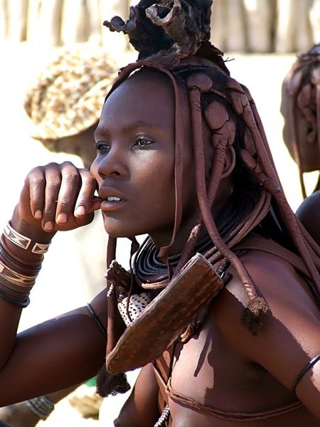 Himba Namibia Angola traditional ethnic afro hair